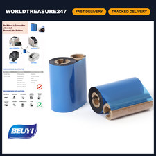 4 Rolls Black Thermal Transfer Ribbon 2.24" x 244' for Desk-Top Label Printers