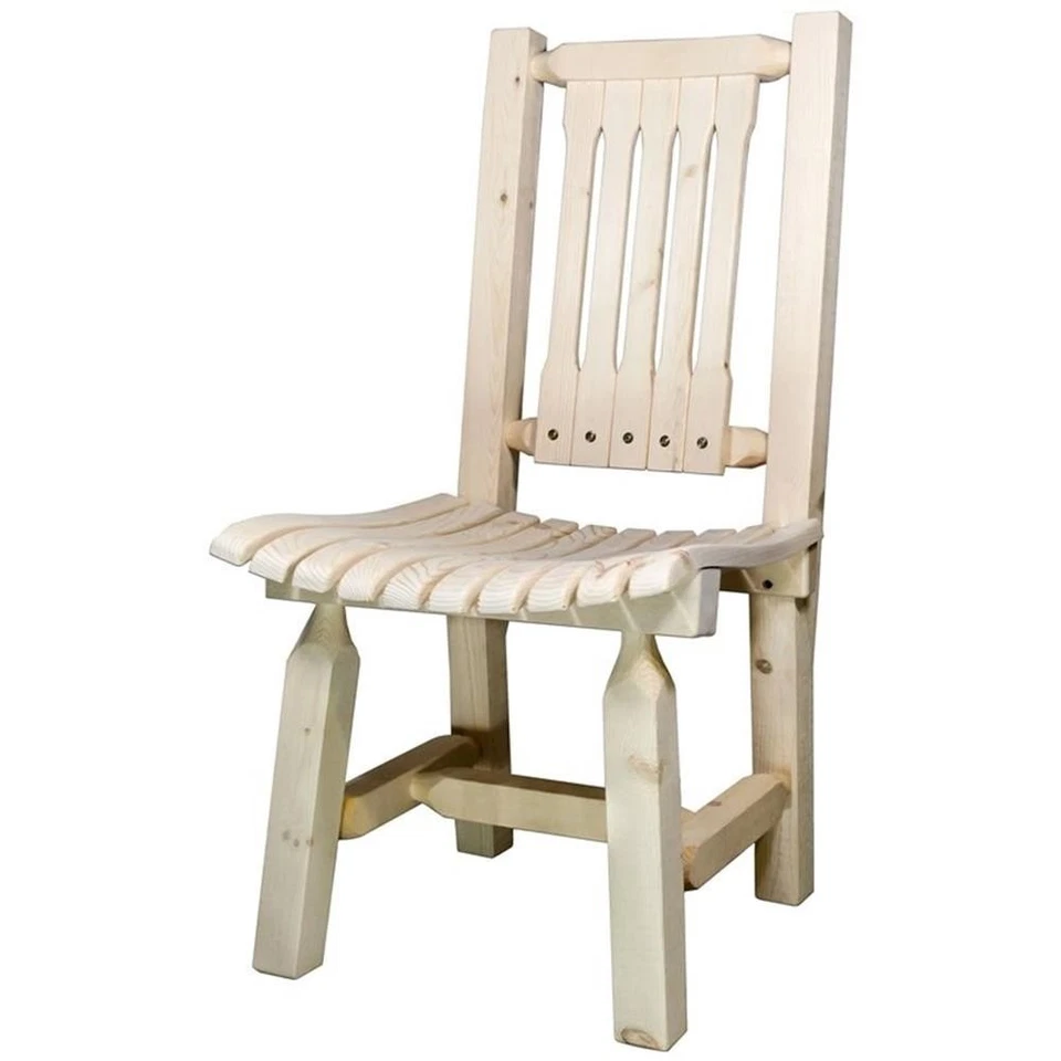 Montana Woodworks Homestead 18" Transitional Wood Patio Chair in Natural - Image 2 of 4