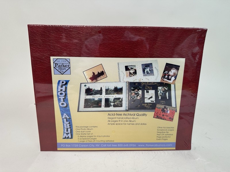 Parker Photo Album  Red 46H 40 prints 4x6.  New. Unwrapped