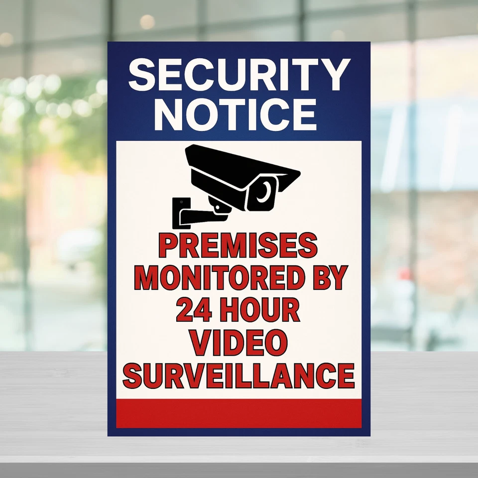 DECALS BY HALEY VIDEO SURVEILLANCE Security Burglar Alarm Decal Warning Sticker Signs PACK of 3
