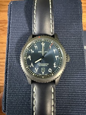 Breitling Aviator 8 Automatic 41, Only 250 Made, Blue Dial, Blue Leather Strap