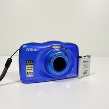 NIKON COOLPIX W100 Digital Camera in Blue 13.2MP Waterproof Shockproof WiFi