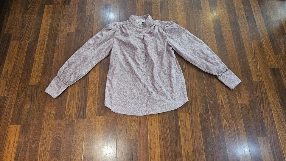 Винтажная коллекция Wah Maker США женщин XL длинным рукавом Puff рубашка Western - Изображение 3 из 4