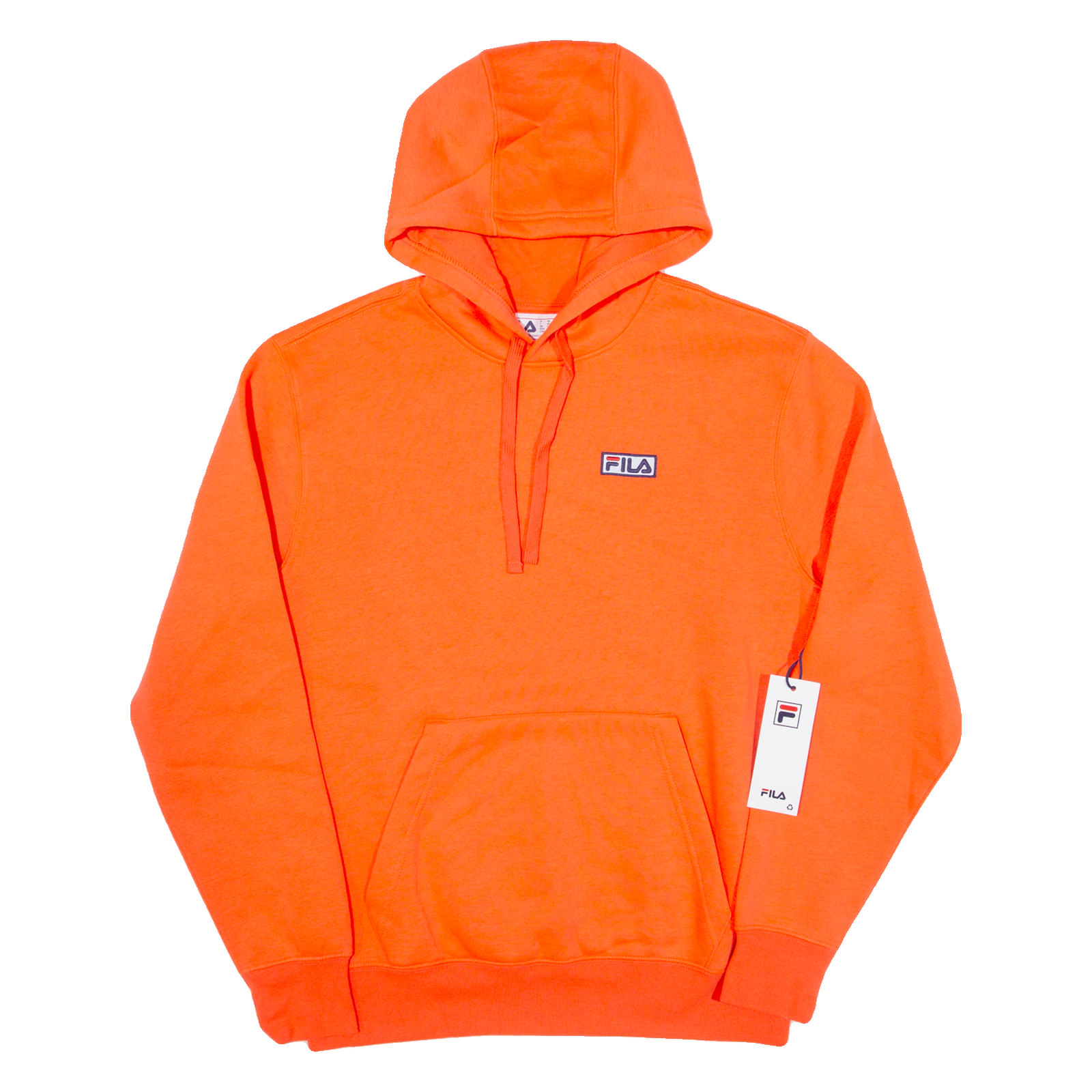 FILA Neon Felpa con Cappuccio Uomo Arancione S