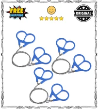 3pcs Stainless Steel Wire Saw for Camping Hiking Survival - Blue 21 Inch