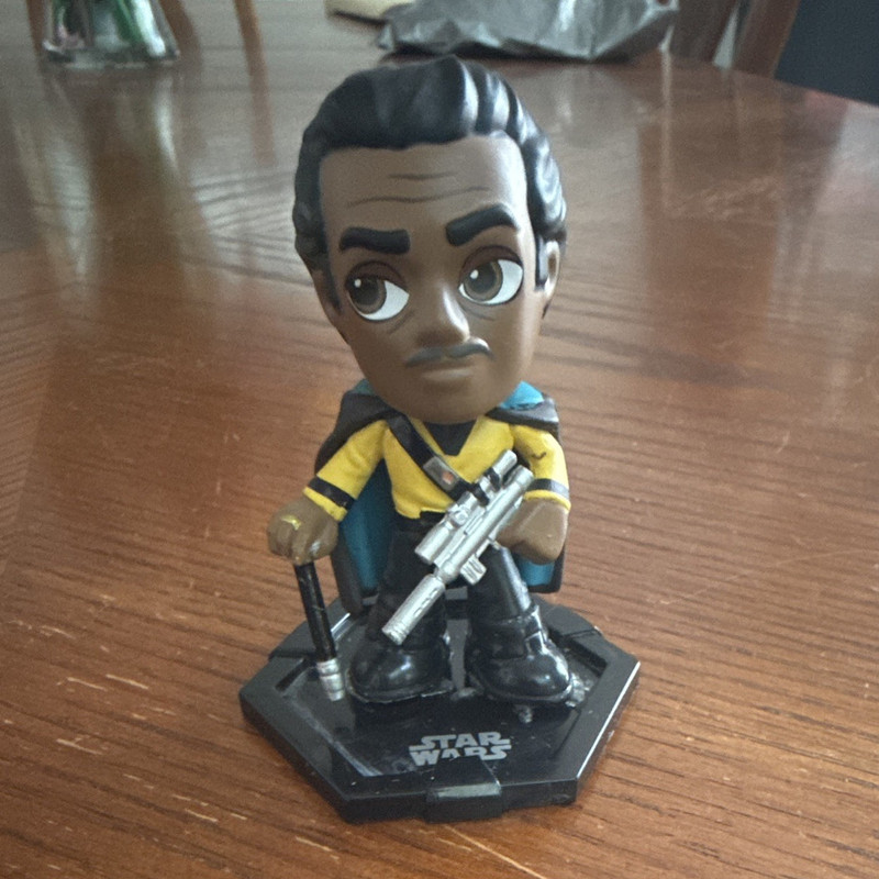 Star Wars Small Plastic Figurine w/ Blaster on Display Base, Yellow/Black