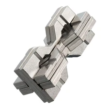 BePuzzled | Hourglass Hanayama Metal Brainteaser Puzzle Mensa Rated Level 6, for