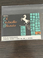 Spanish 1960 Vintage Travel  Label!  Rare  Cabello Blanca Motel 1960