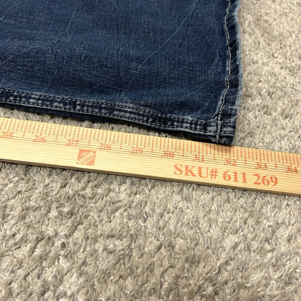 BKE Jake Straight Jeans Mens 36X32 Blue Dark Wash Denim Rockabilly - Image 4 of 4