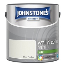 Johnstone's Wall & Ceiling Paint Silk Emulsion Smooth Finish Tin 2.5L All Colors