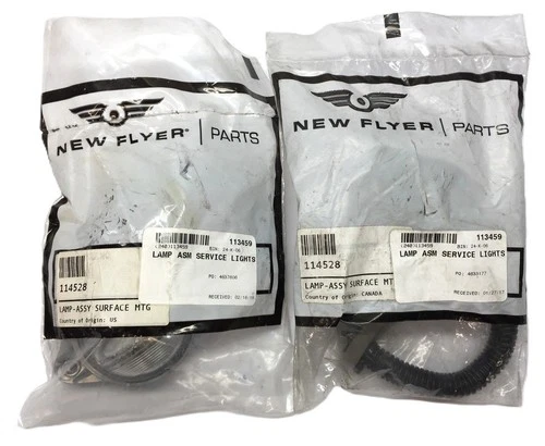 New Flyer HD Surface-Mount Interior/Engine Lamp 114528 [Lot of 2] NOS