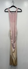 Sky Brand Tie Dye Ruched Maxi Dress Open Back Sexy Fitted Mermaid Boho Size XS