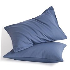 Standard Cotton Pillowcases - Envelope Closure Standard 20" x 26" Denim Blue
