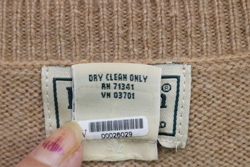 L.L. Bean Men's 100% Cashmere Sweater Vest-Large-Tan-Preppy-Minimalist - Picture 7 of 10