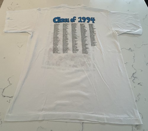 Vtg 90s Pop Culture POB JFK Seniors T-Shirt XL Seinfeld-90210-Breakfast Club-USA - Picture 9 of 22