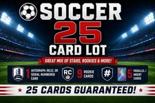 Soccer 25 Card Lot!! Guaranteed 1 Autograph, Relic, OR Serial Numbered Card!!