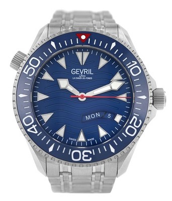 Gevril Hudson Yards Diver 48831B Day Date Stainless Steel 43MM Men's Automatic