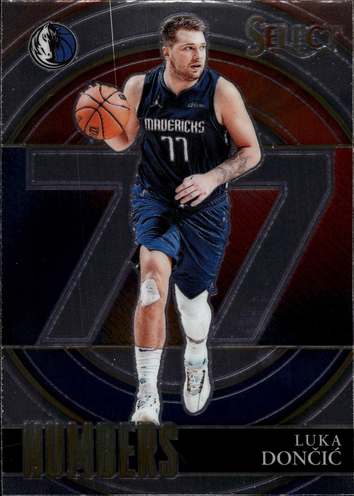 2021-22 Panini Select Select Numbers Luka Doncic Card #7