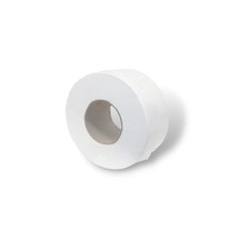 24 Rolls Jumbo Roll Tissue Economy Premium Paper 2 Ply 550 ft 3" Core White