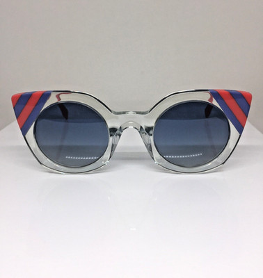 New Authentic Fendi FF 240 Sunglasses FF 0240/S C. 1EDUY Crystal Green Italy