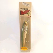 Vtg Heddon TIMBER RATTLER MINNOW Brown Trout X0150-BRT-F5 Color Clector 1984 NIP