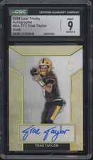 2026 Leaf Trinity Gold #BATT1 Trae Taylor 1/1 RC Rookie Mint CGC 9 9 Auto