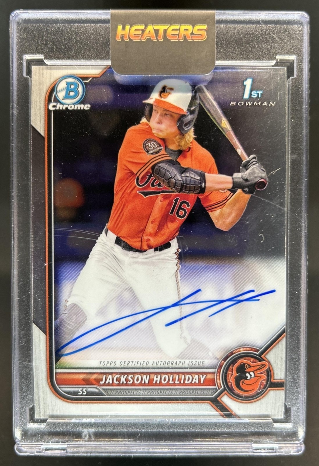 2022 Bowman Draft Jackson Holliday Chrome Auto 1st Prospect #CDA-JH Orioles