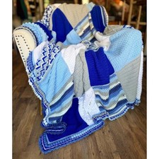 Herrschners  Holiday Sparkle Stitch Mix Throw Crochet Kit