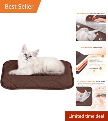 Small Non-Slip Self-Warming Pet Mat   Leakproof, Cozy Blanket for All Breeds