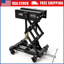 450 Lbs Low Profile Transmission Jack Auto Repair Lift 7-23 Inch Wsafety Straps