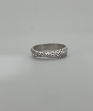 David Yurman Sterling Silver Crossover Ring with Diamonds
