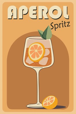 Poster Reproduction Poster, APEROL SPRITZ, cooking poster, retro, HQ wall decor