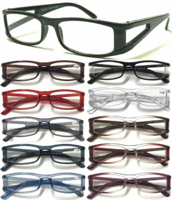 Herren & Damen Kunststoff Lesebrille ausgeschnittene Arme leichtes Designgestell*