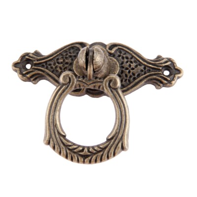 Poignée De Meuble Rétro En Alliage De Zinc - Tirant Pour Porte, Tiroir Ou Coffret - Finition Bronze Antique - Entraxe 80 Mm