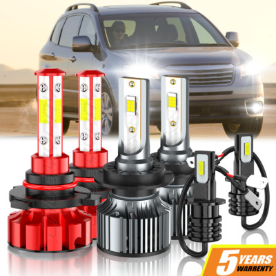For Subaru Tribeca 2008-2014 Combo LED Headlight High-Low Beam+ Fog Light Kit