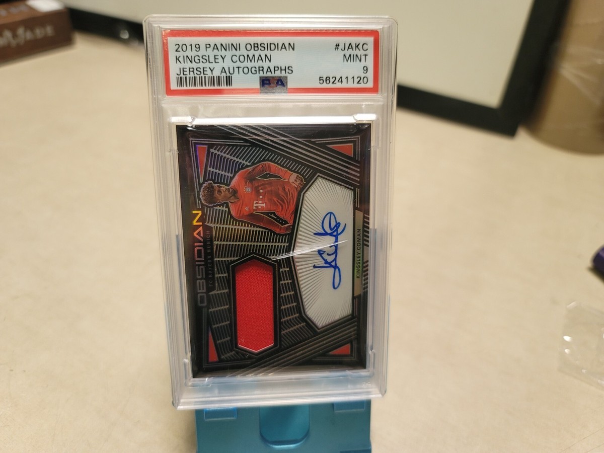2019 Panini Obsidian Kinglsey Coman Jersey Auto JAKC PSA 9 READ