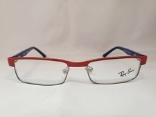 Ray Ban RB 1032 4016 Kids' Eyeglasses Red Blue Rectangular Frame 47-15-125