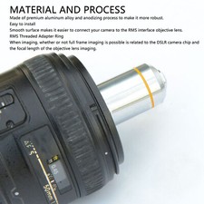 Microscope Objective Lens Adapter Aluminum Alloy RMS Thread Adapter
