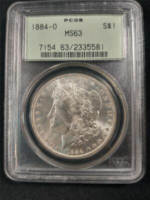 コレクション 1884-O Morgan Dollar PCGS MS63 1884-O Morgan Silver Dollar PCGS MS63 (Toned) - Endeavor
