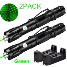 2 PK 6000Miles 532nm Green Laser Pointer Pen High Power Visible Beam Lazer Light