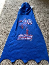 Captain America Kids Costume - Fabric not vinyl Cape With Hooded Mask Avengers
