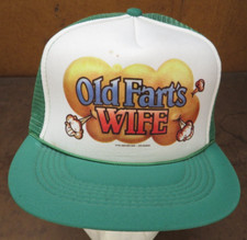 VTG Old Farts Wife Green Funny Joke bar Snapback hat trucker cap