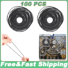 100 PCS Square Rubber Drive Belt For Cassette Player Recorder Repair Replacement