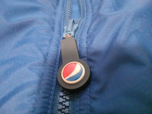 Vintage Aramark Pepsi Full Zip Bomber Windbreaker Jacket Blue Mens Size XL Y2K - Picture 5 of 5