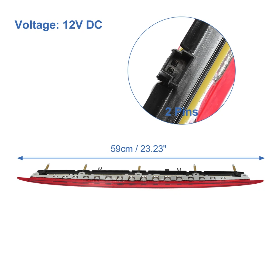 Pieza de 1 Tercera Luz de Freno Alto Nivel 63256911909 apta para BMW 650i Base 4.8L Foto 4 de 4