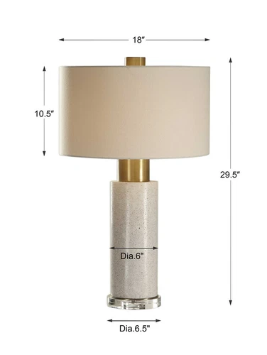 VAESHON MODERN CONCRETE COLUMN XL 30" TABLE LAMP UTTERMOST 27854 - Picture 5 of 5
