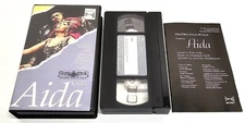 Verdi's Aida VHS 1986 Luciano Pavarotti Home Vision Like New With Insert Card