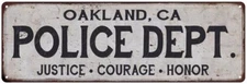 OAKLAND, CA POLICE DEPT. Home Decor Metal Sign Gift 106180012036