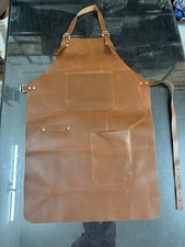 Apron Leather Butcher Woodworking Chef Bbq Cooking Blacksmith Workwear Men Brown