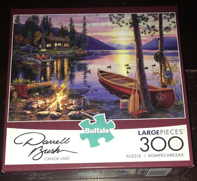 Darrell Bush Canoe Lake Buffalo Large 300 Piece Puzzle for sale online